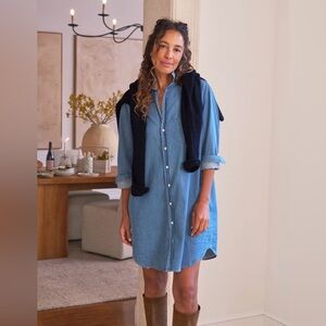Frank & Eileen Classic Blue Shirt Dress
